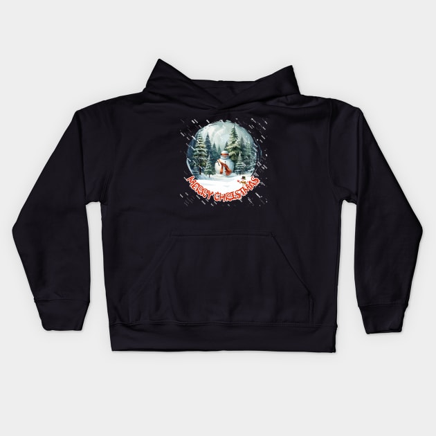 MERRY CHRISTMAS, LET IT SNOW,SNOWMAN Kids Hoodie by zzzozzo